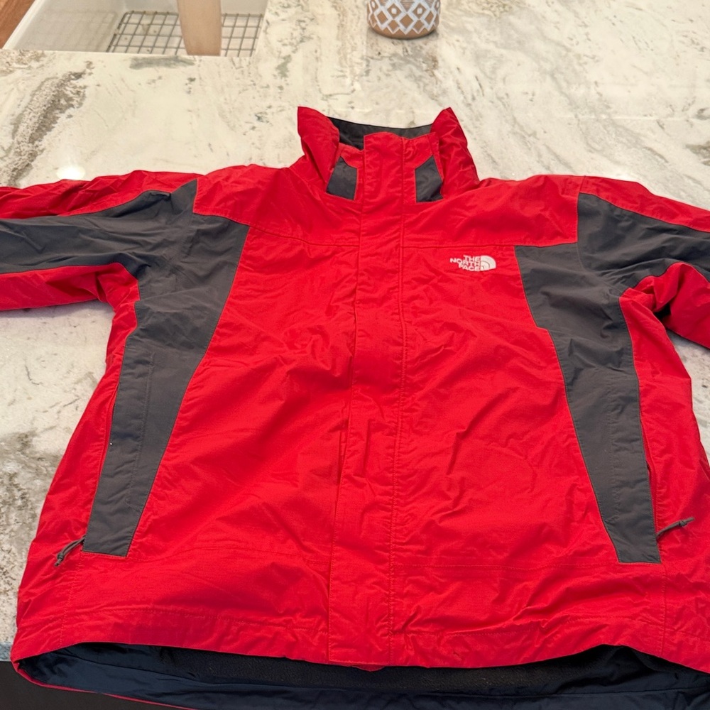 The North Face adult Red and Black 2 in 1 Jacket